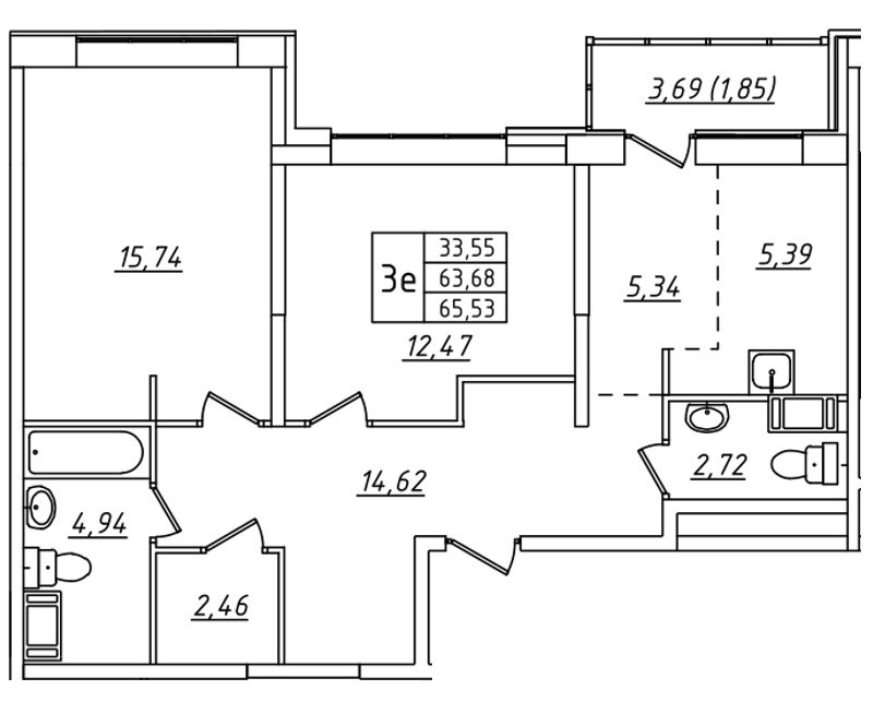 Планировка квартиры flat:70897:54