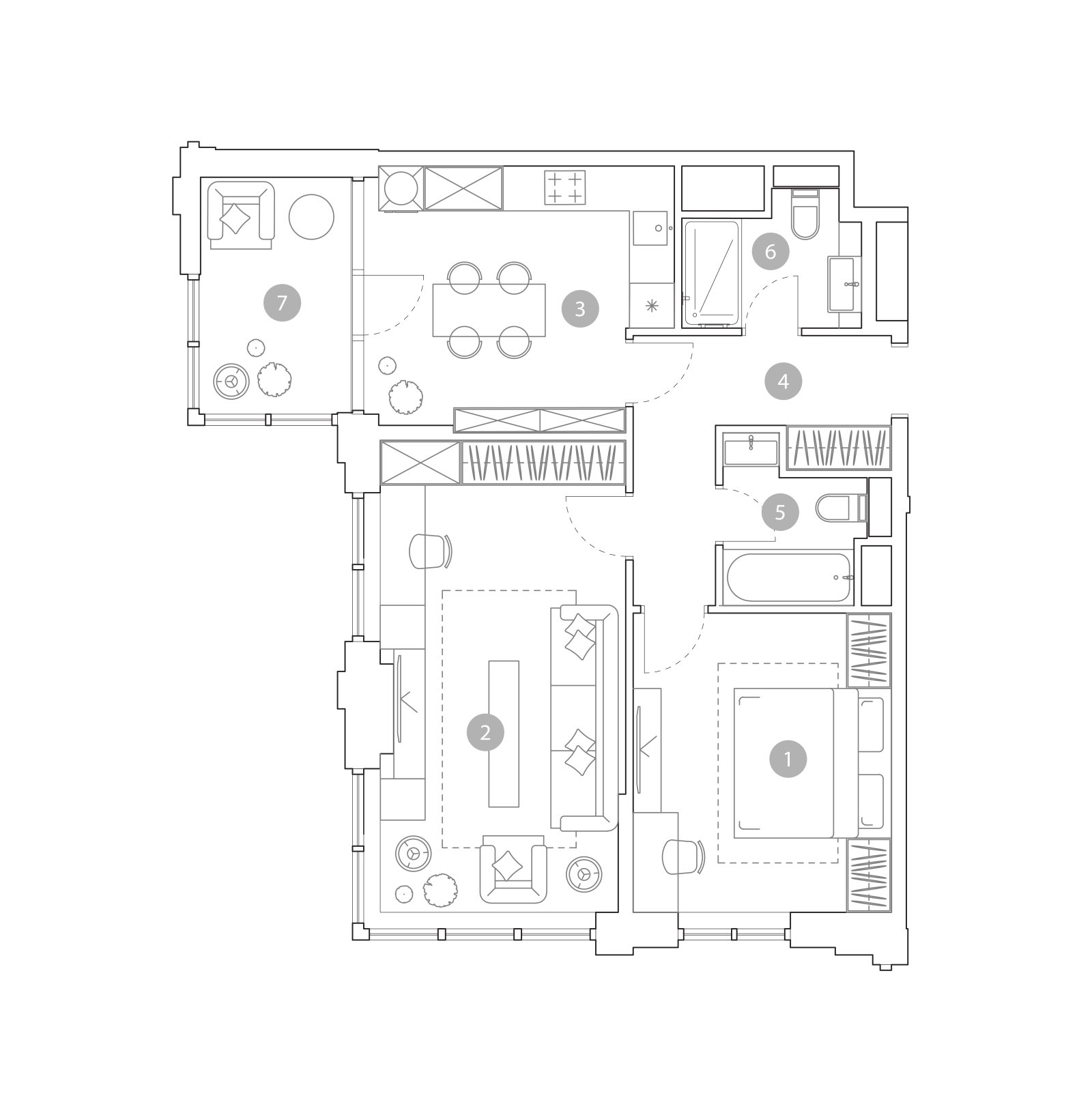 Планировка: 2-комнатная квартира, 66,3 м²