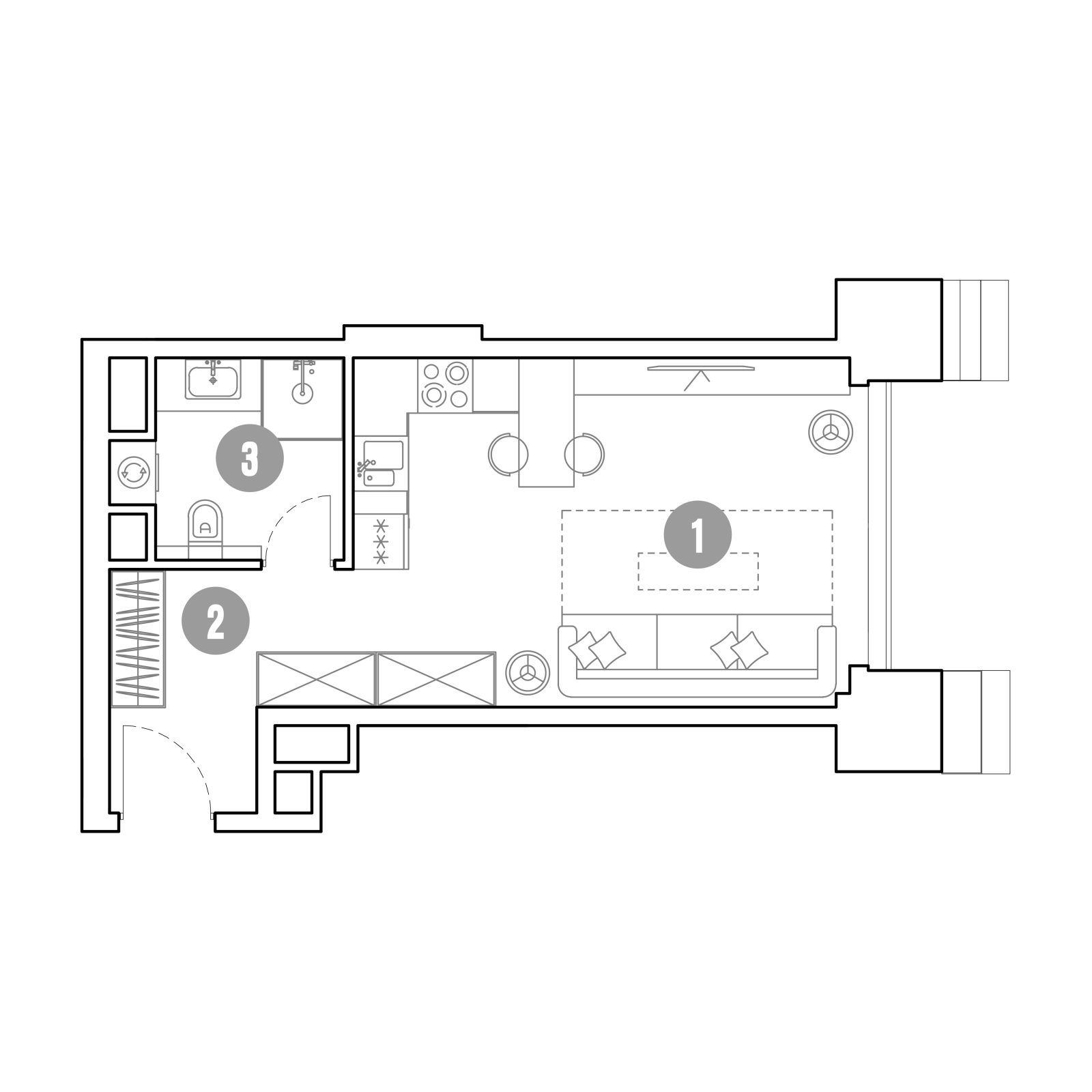 Планировка: студия, 31,8 м²