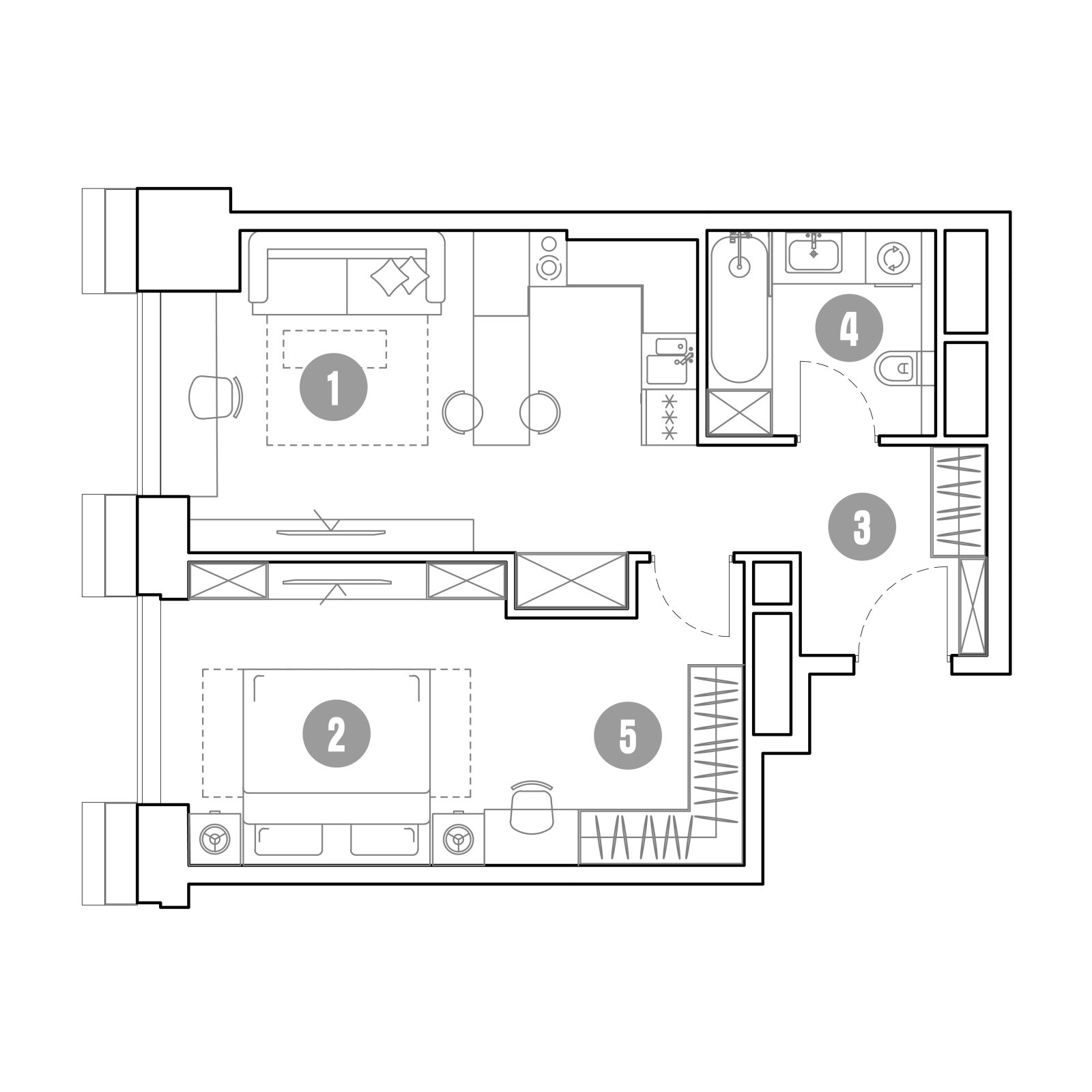 Планировка: 2-комнатная квартира, 50,0 м²