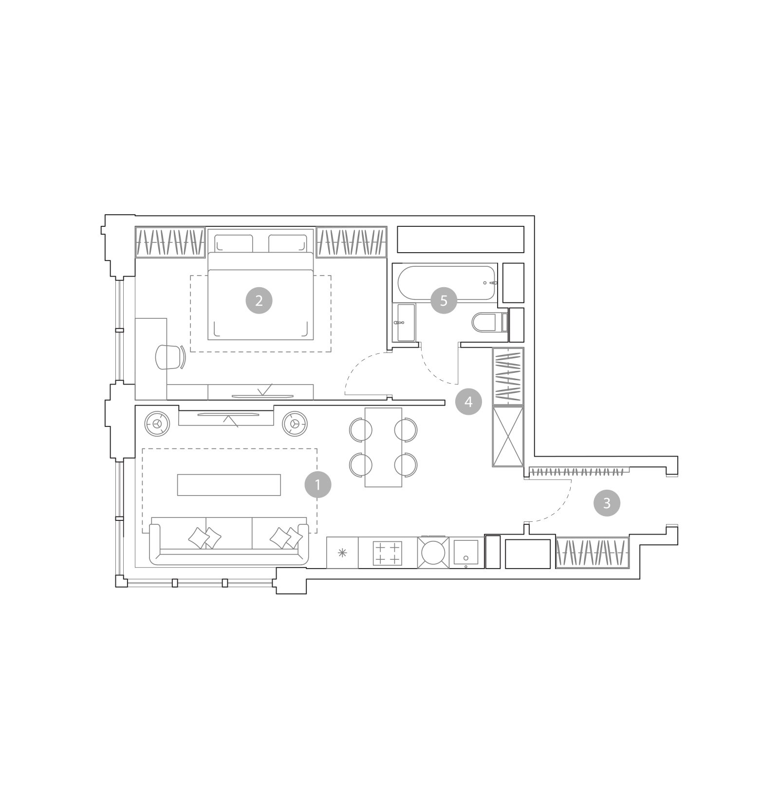 Планировка: 2-комнатная квартира, 47,9 м²