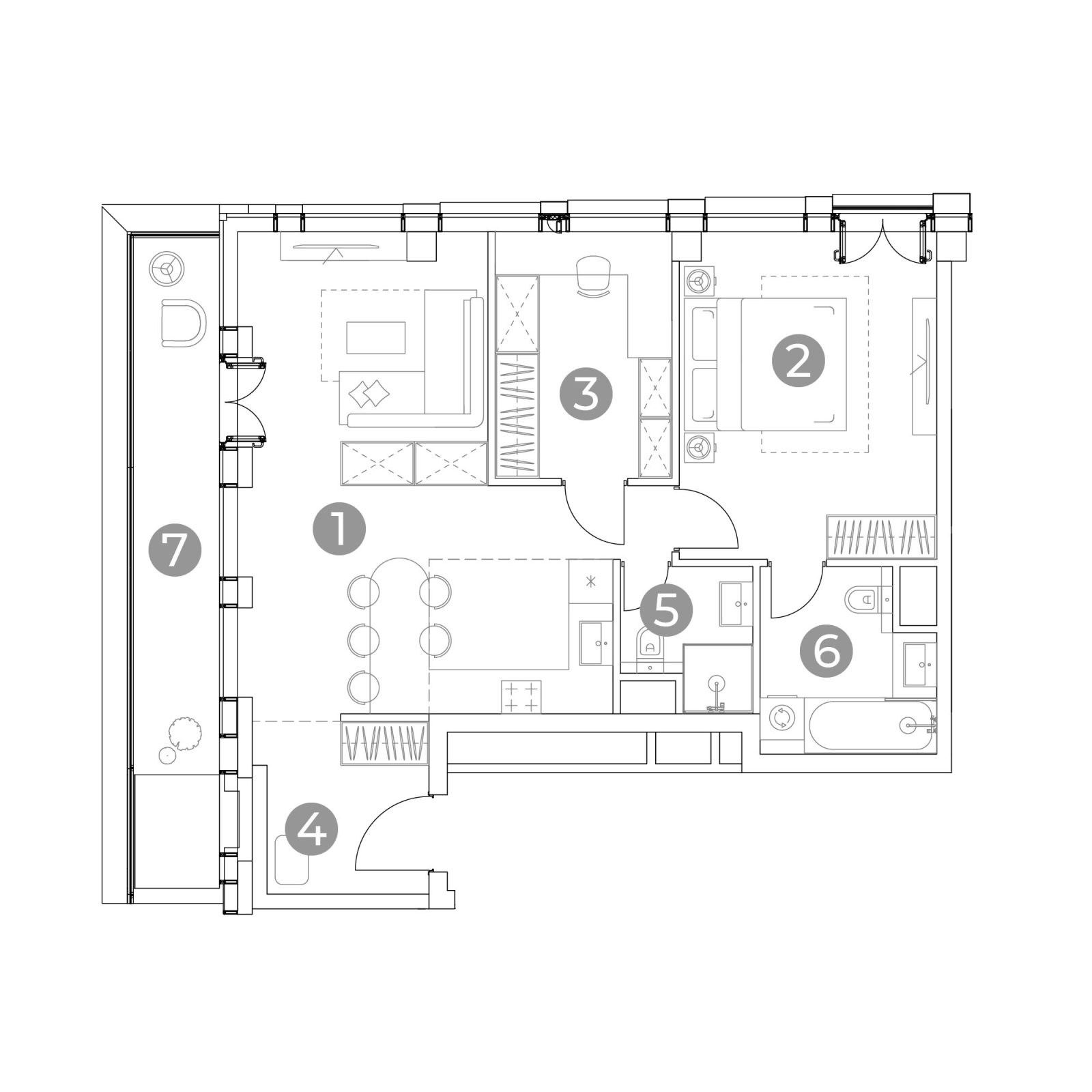 Планировка: 3-комнатная квартира, 73,0 м²