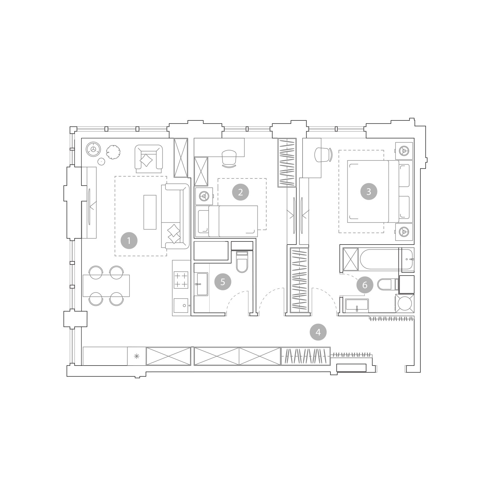 Планировка: 3-комнатная квартира, 73,5 м²