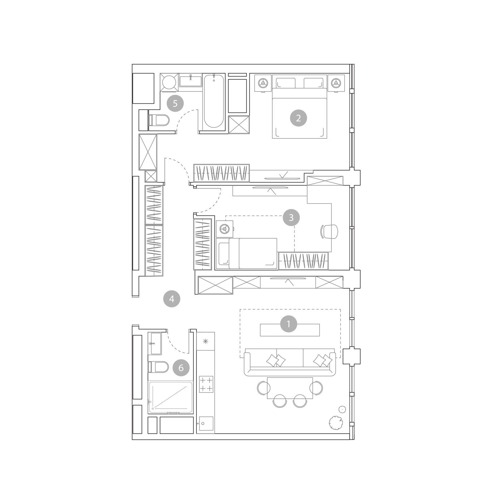 Планировка: 3-комнатная квартира, 74,9 м²