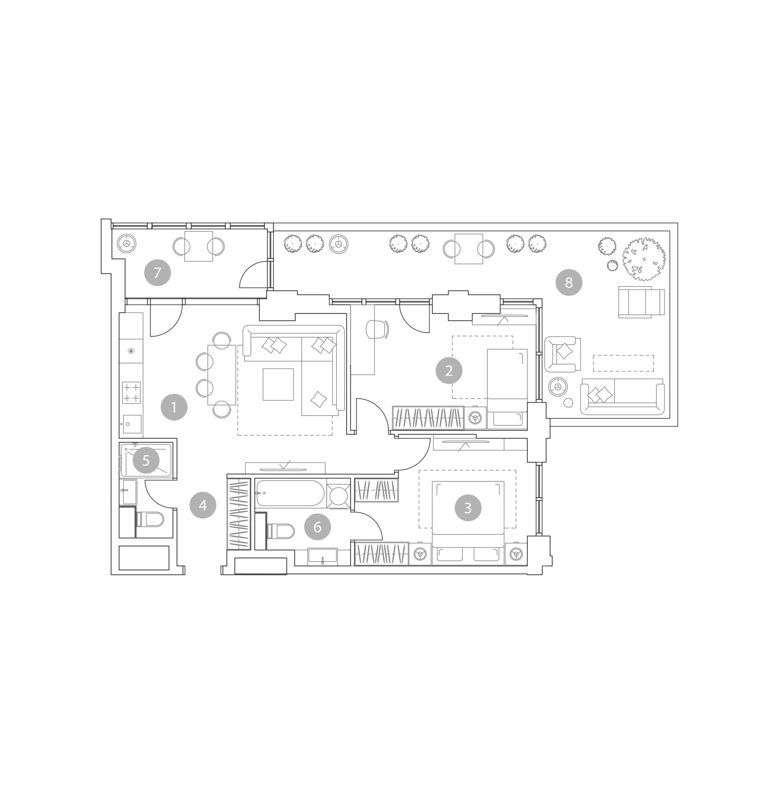 Планировка: 3-комнатная квартира, 74,0 м²