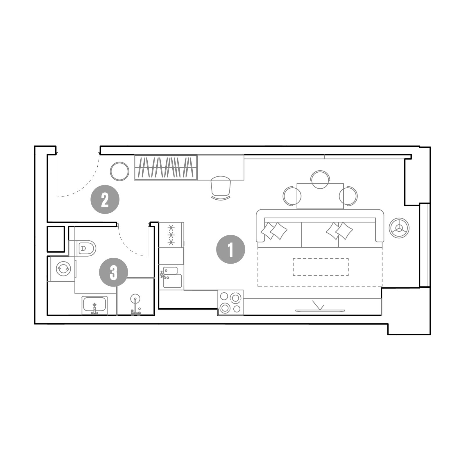 Планировка: студия, 31,2 м²