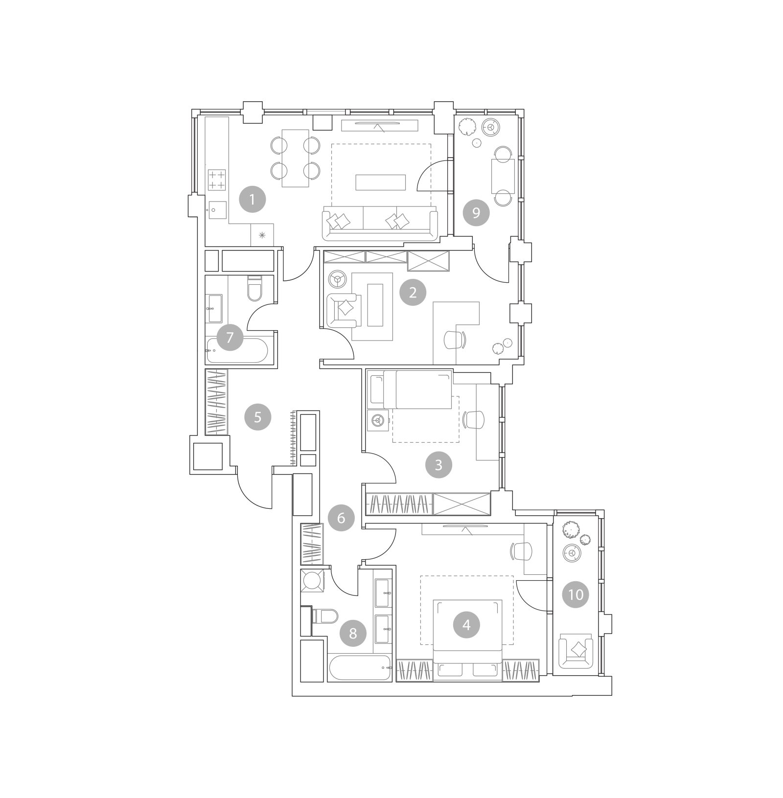 Планировка: 4-комнатная квартира, 99,6 м²