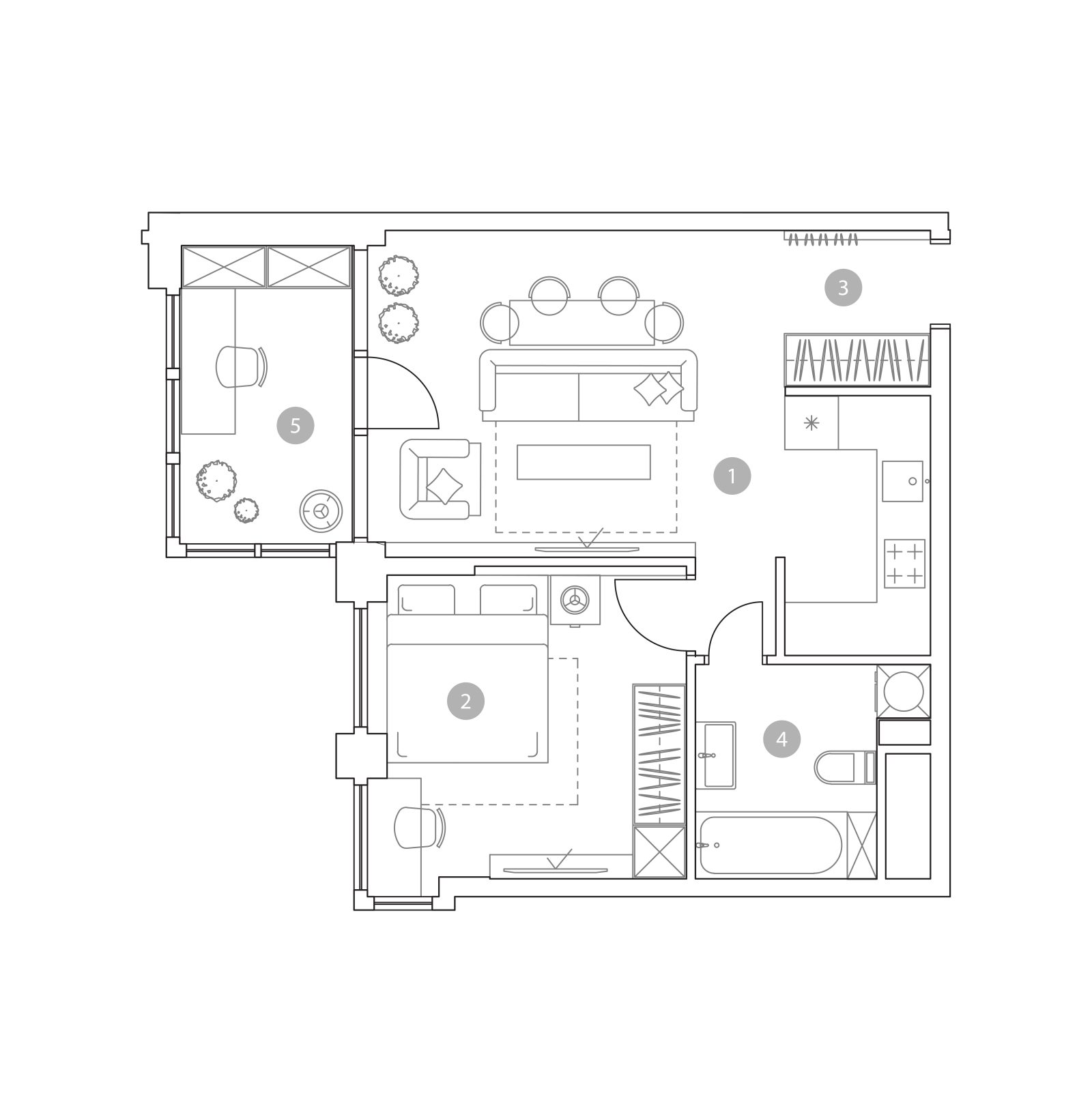 Планировка: 2-комнатная квартира, 46,8 м²