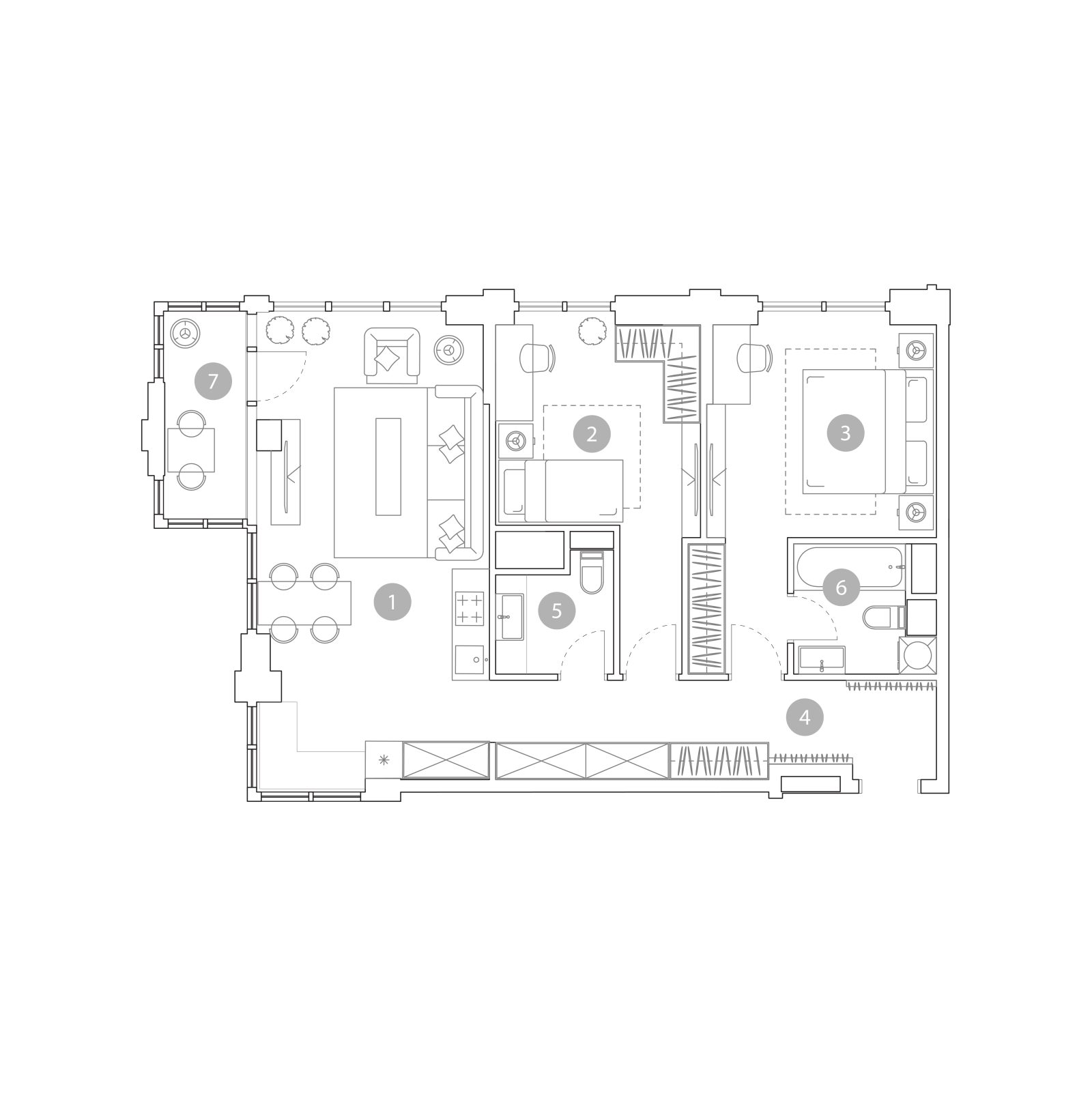 Планировка: 3-комнатная квартира, 78,6 м²