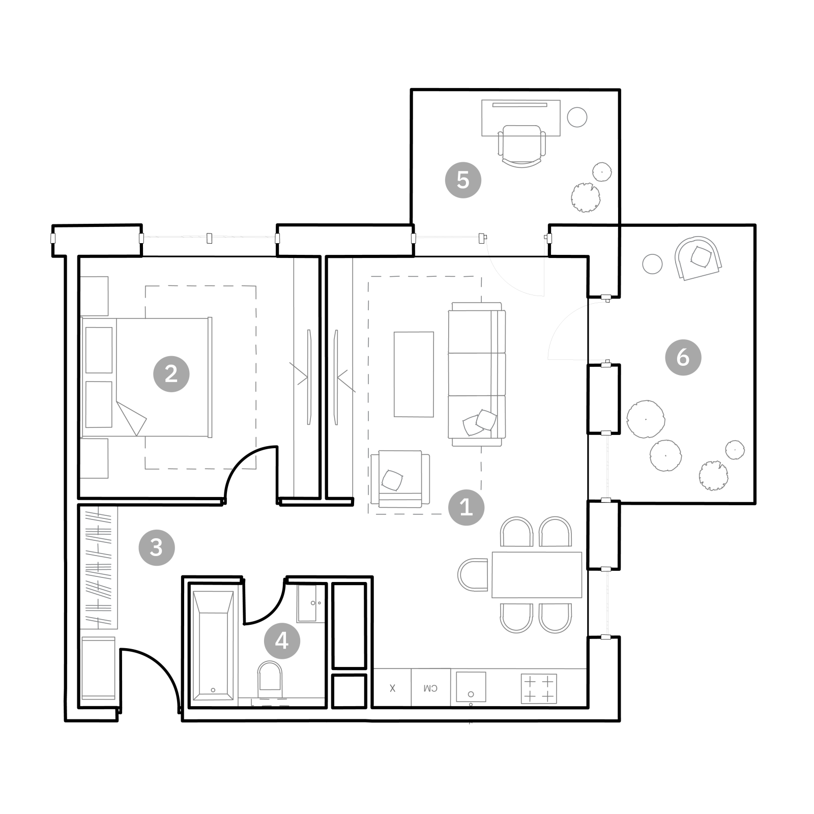 Планировка: 2-комнатная квартира, 64,9 м²