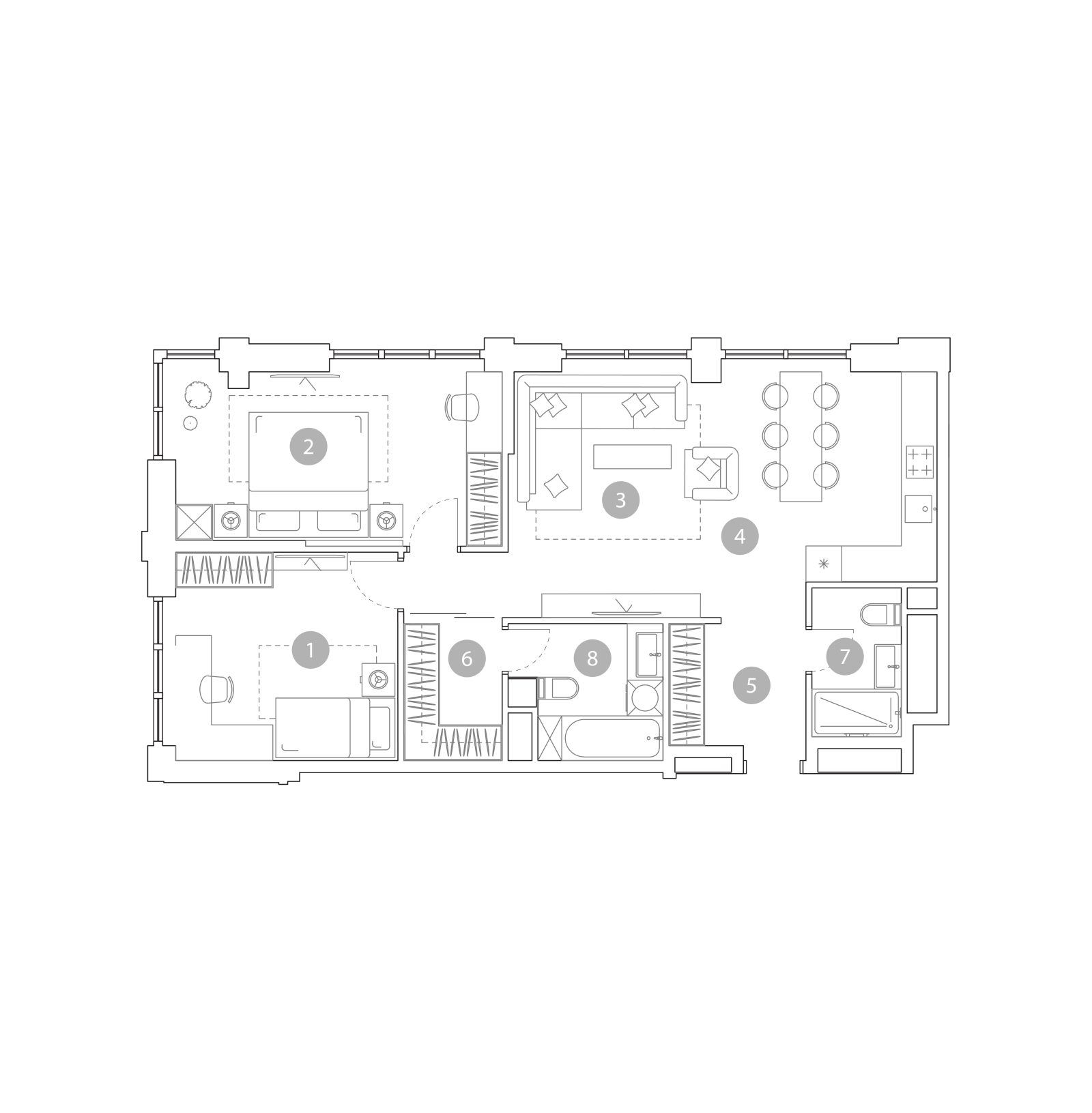 Планировка: 3-комнатная квартира, 80,4 м²