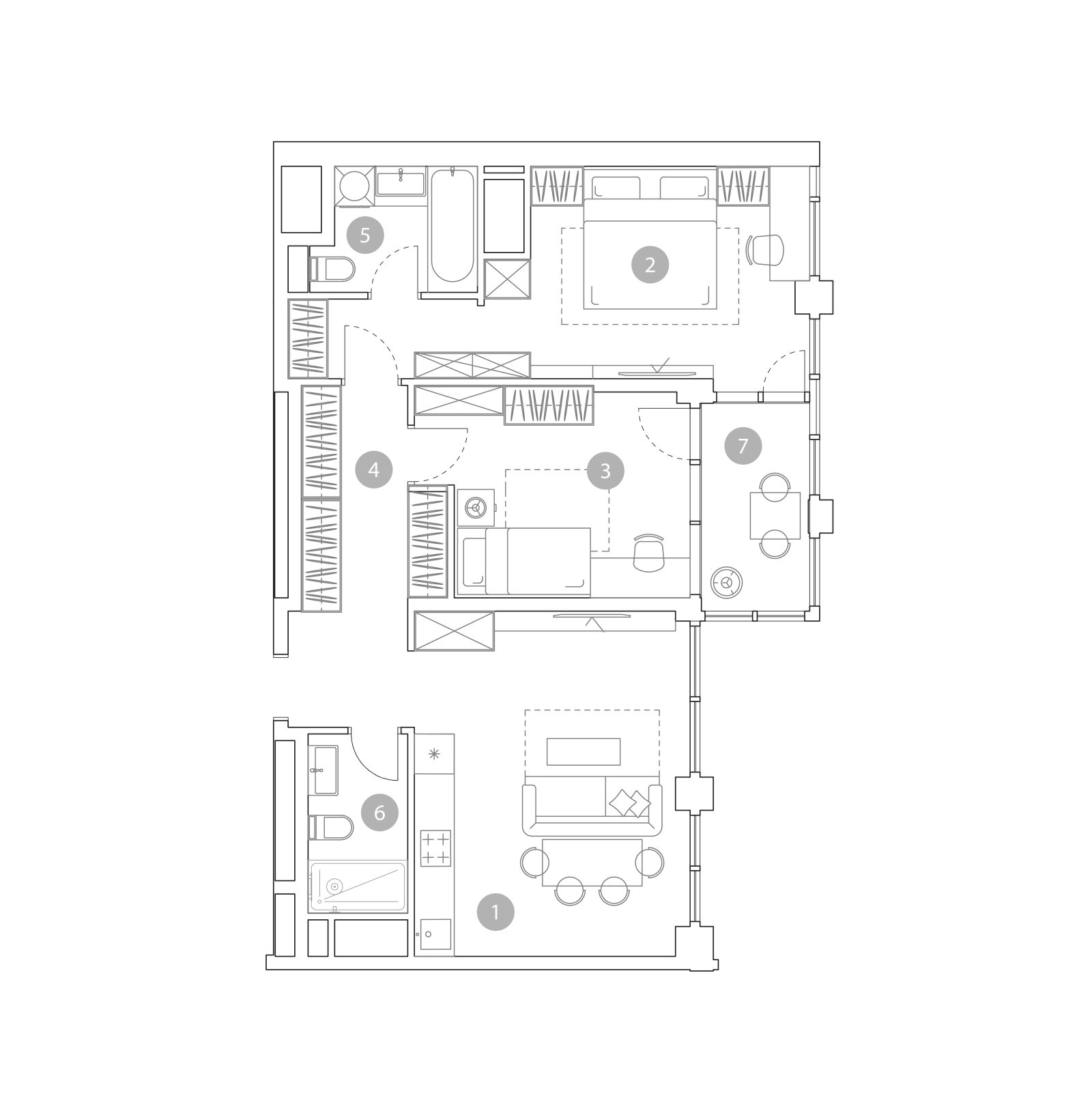 Планировка: 3-комнатная квартира, 72,5 м²