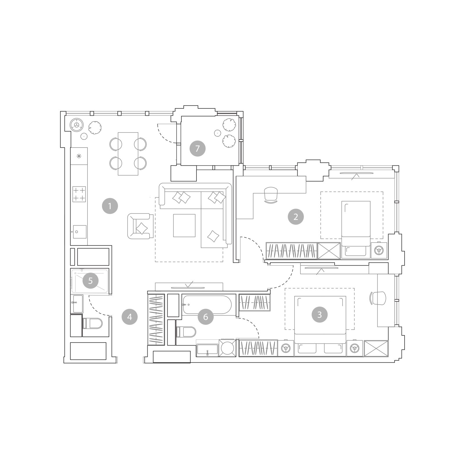 Планировка: 3-комнатная квартира, 76,9 м²