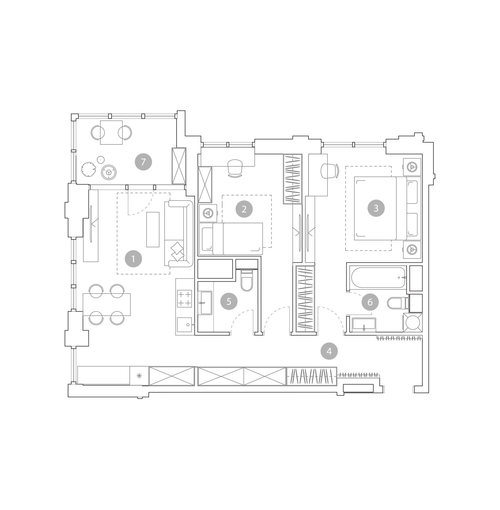 Планировка: 3-комнатная квартира, 74,9 м²