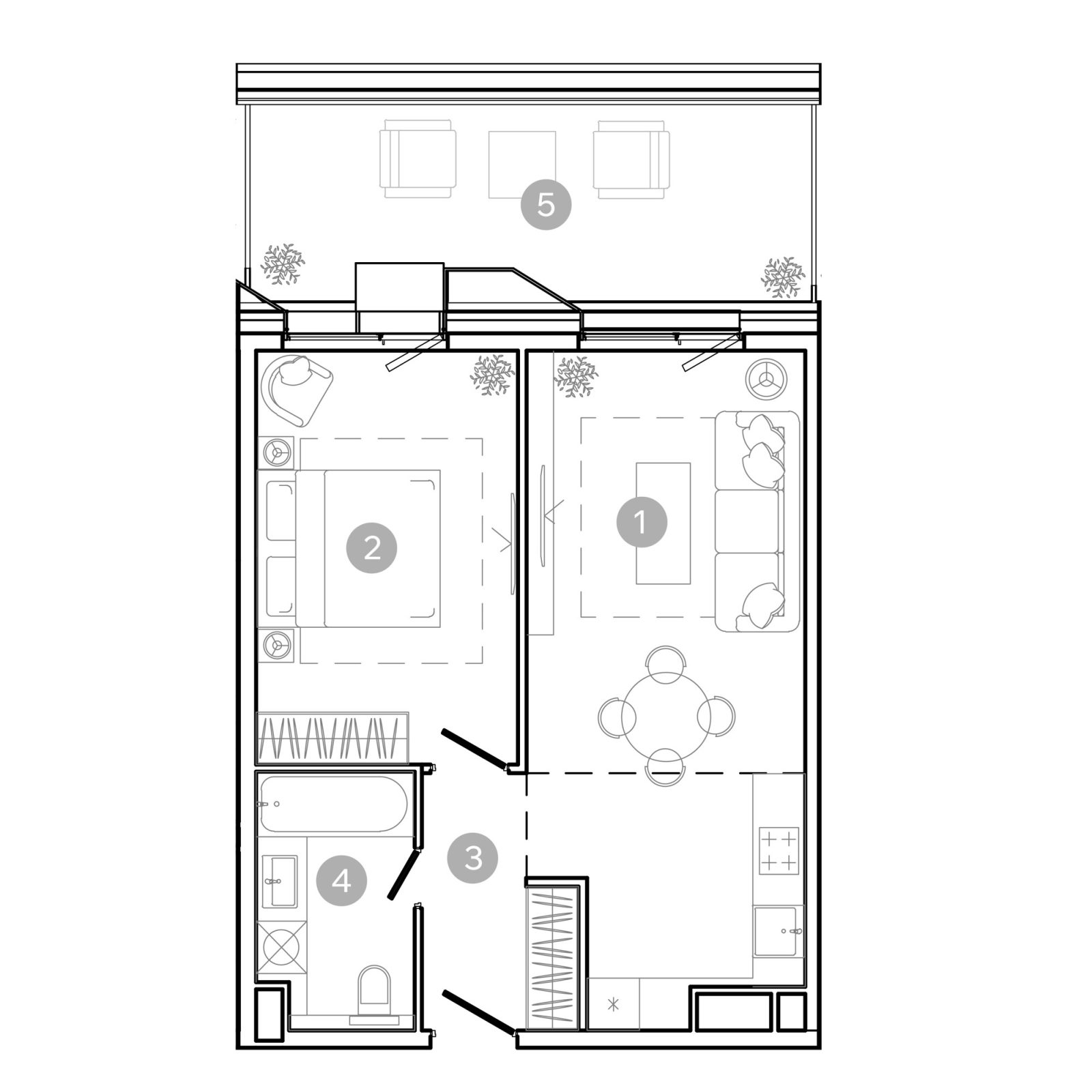Планировка: 2-комнатная квартира, 50,3 м²