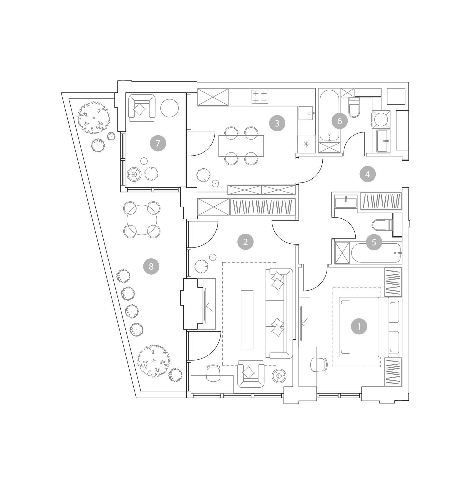 Планировка: 2-комнатная квартира, 75,3 м²
