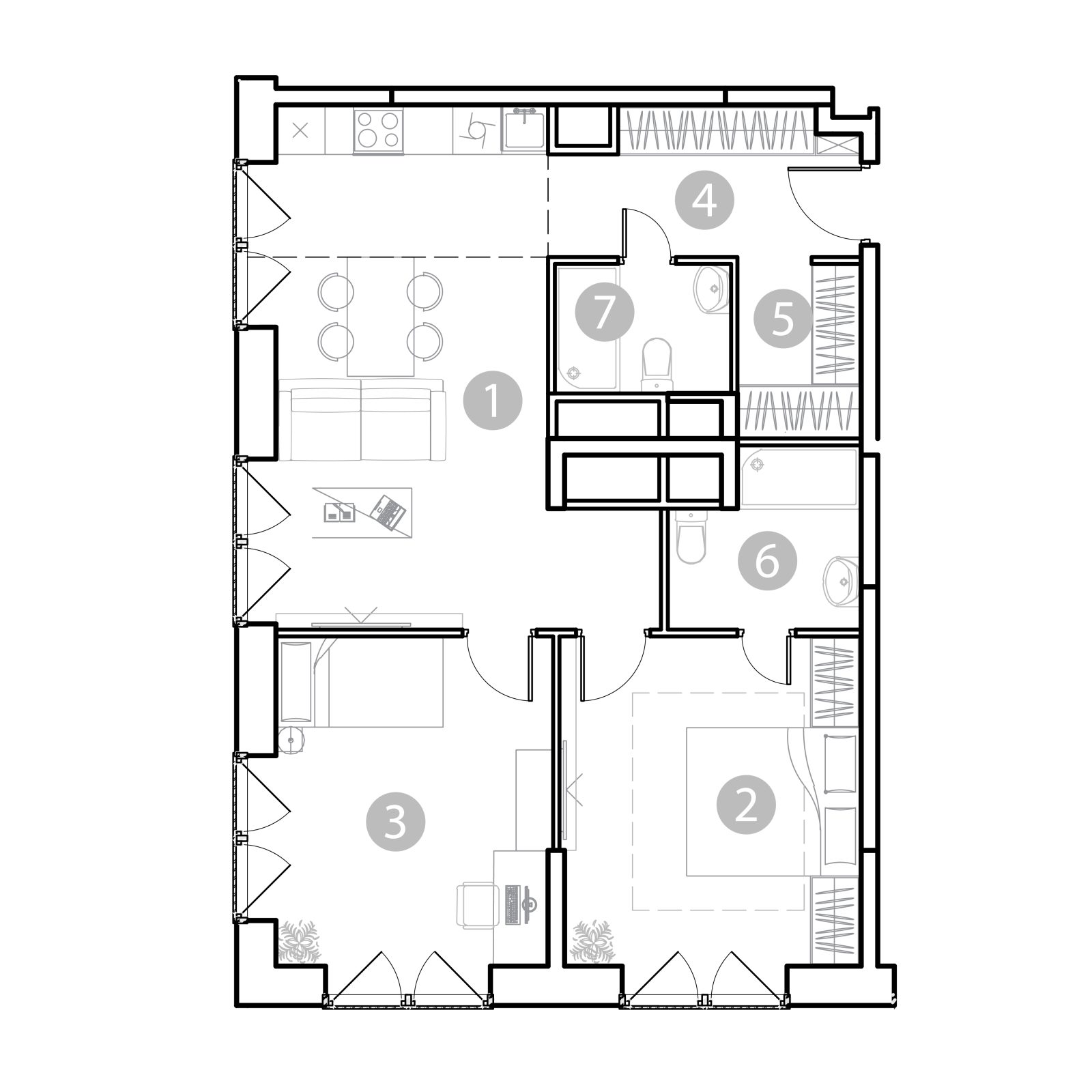 Планировка: 3-комнатная квартира, 72,0 м²