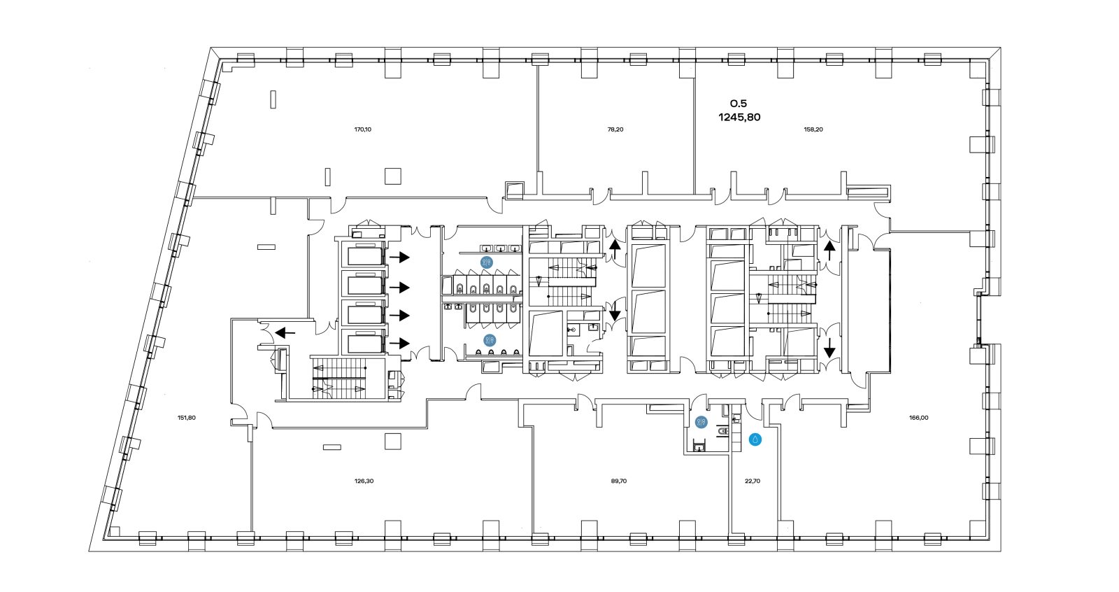 Планировка: студия, 1 245,8 м²