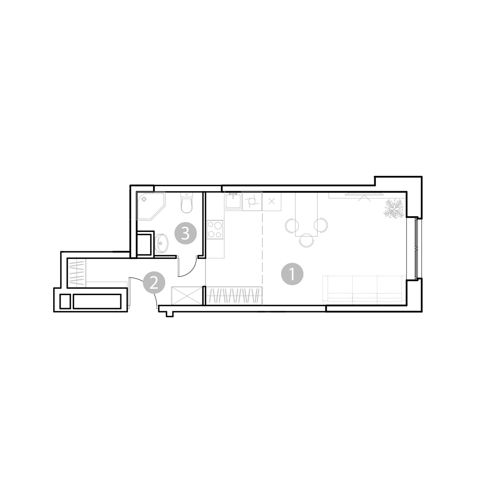 Планировка: студия, 32,2 м²