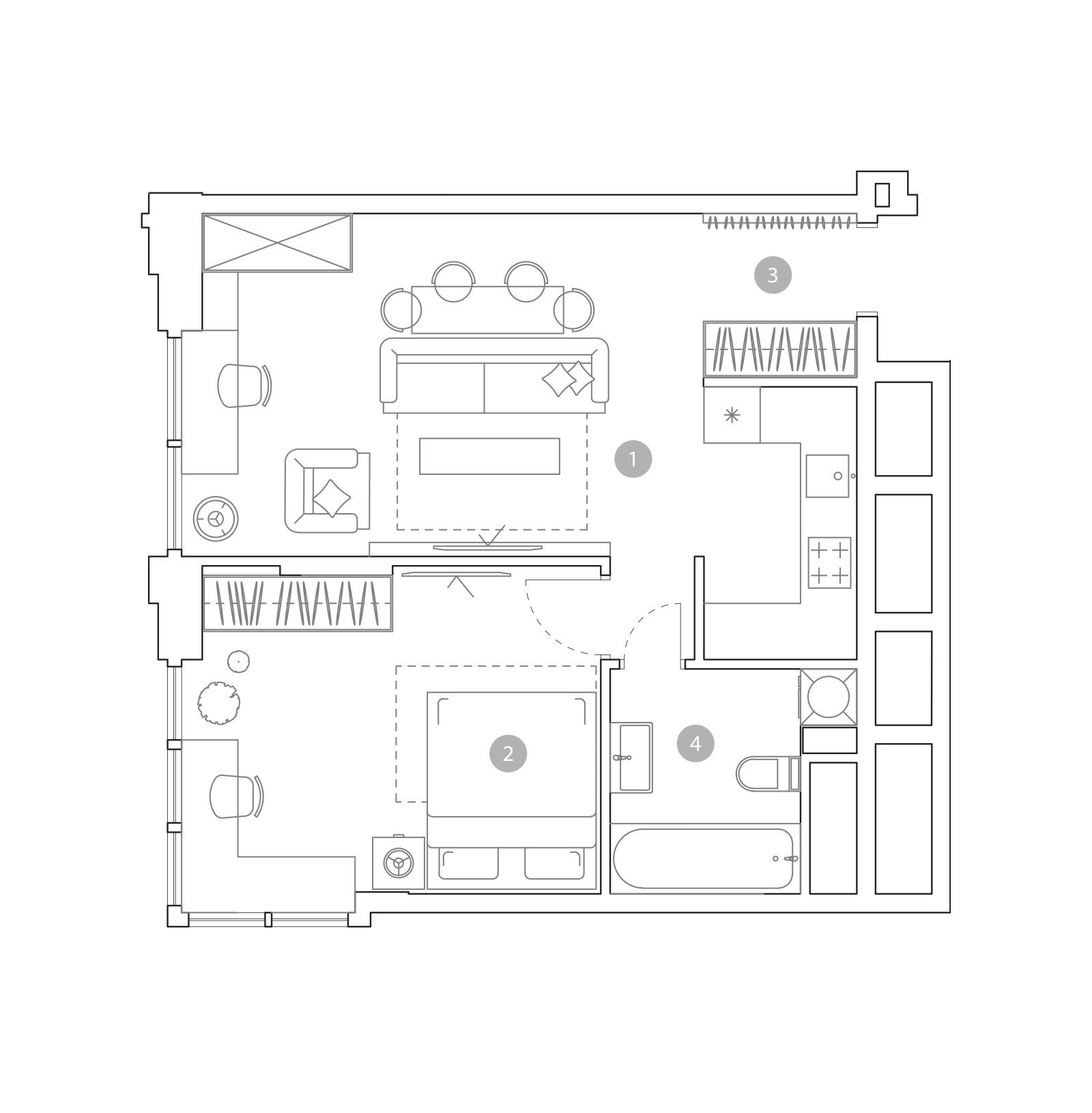 Планировка: 2-комнатная квартира, 48,3 м²