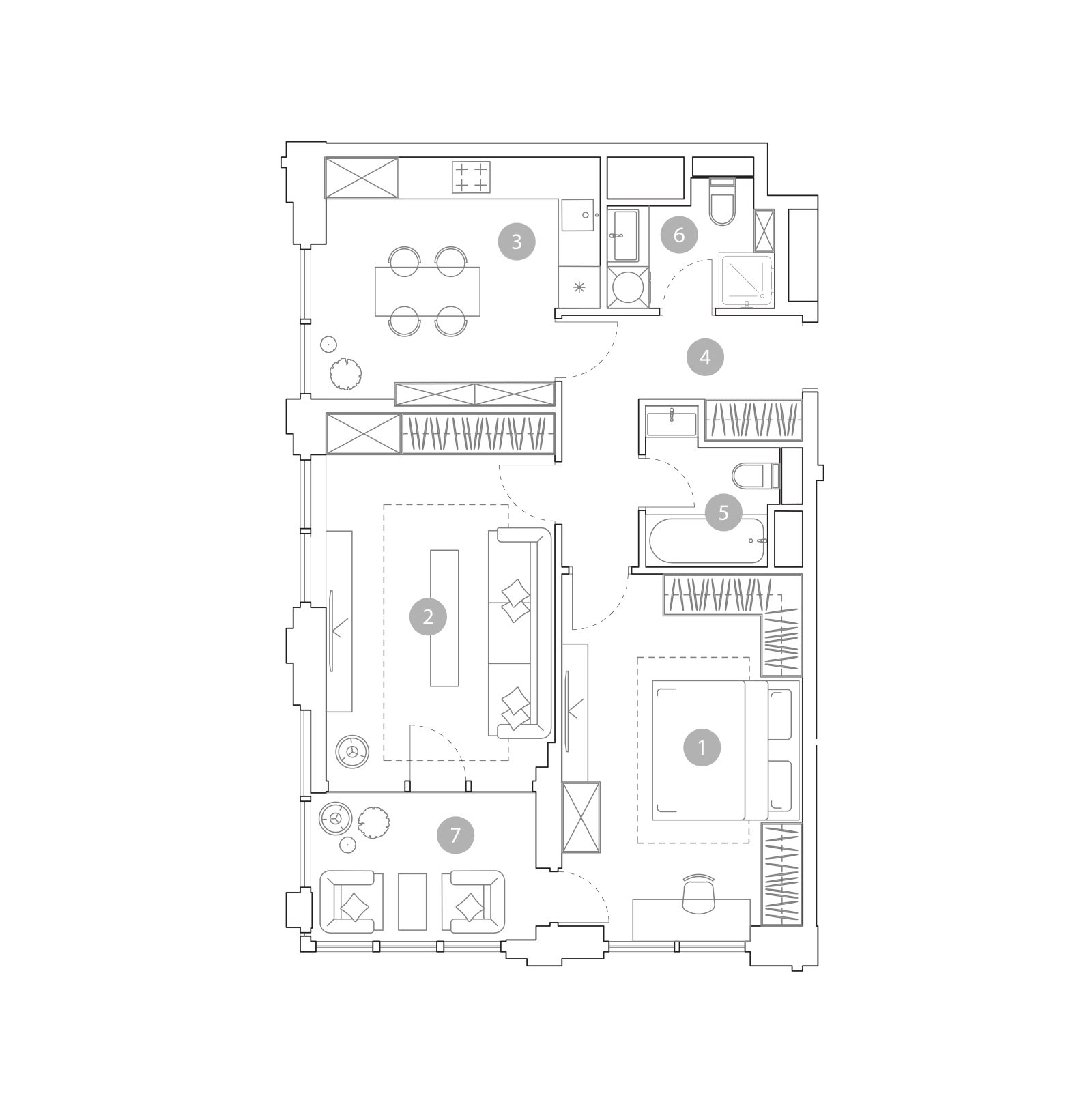 Планировка: 2-комнатная квартира, 68,4 м²