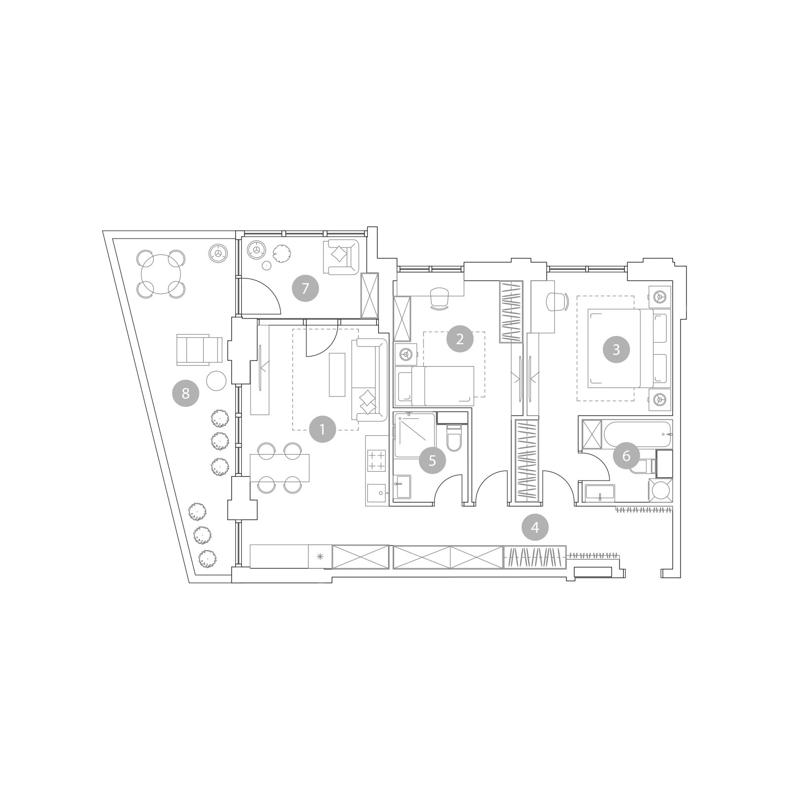 Планировка: 3-комнатная квартира, 81,2 м²
