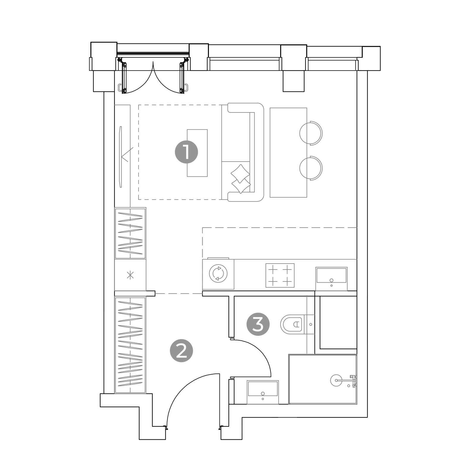 Планировка: студия, 28,2 м²