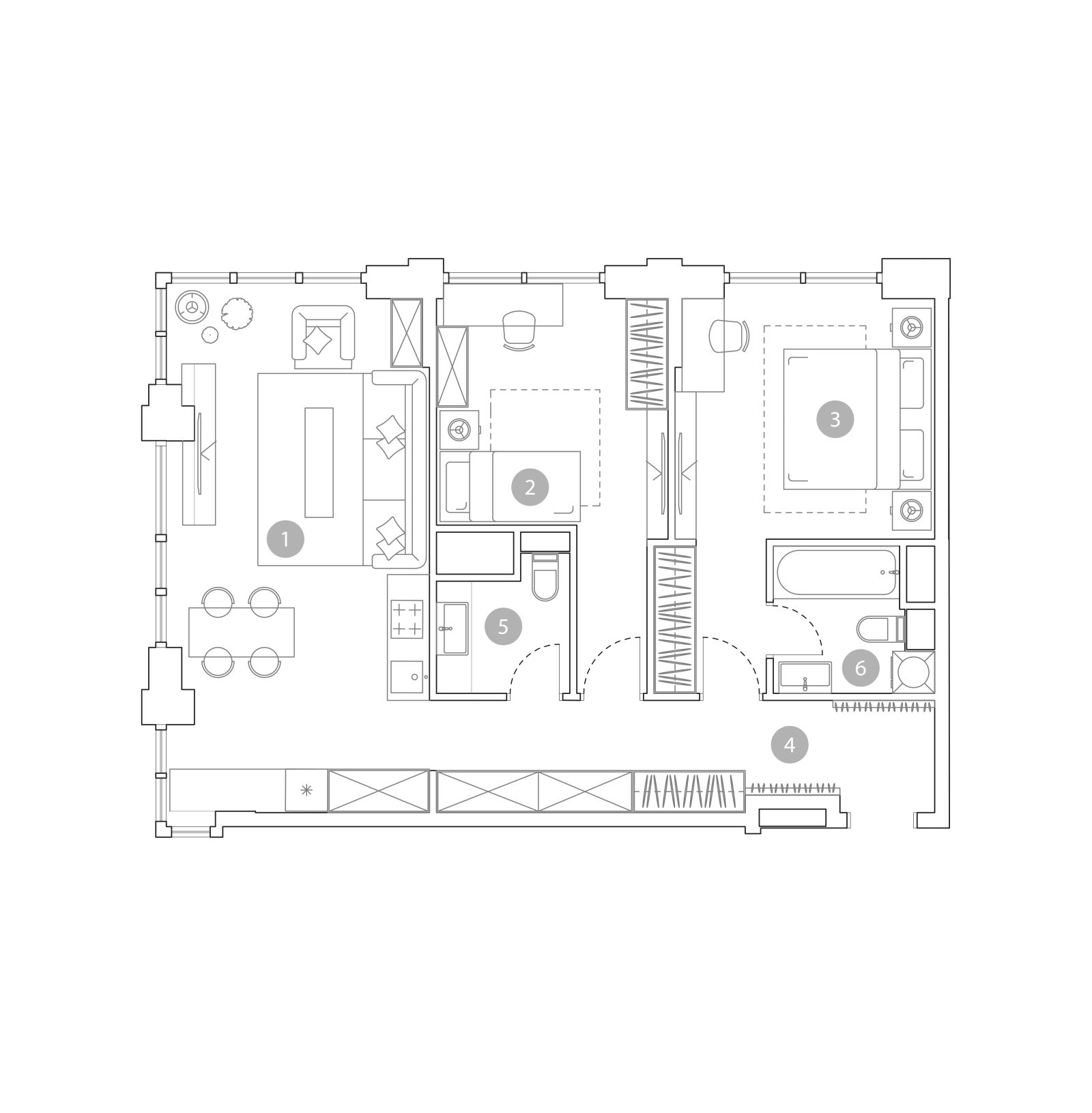 Планировка: 3-комнатная квартира, 73,8 м²