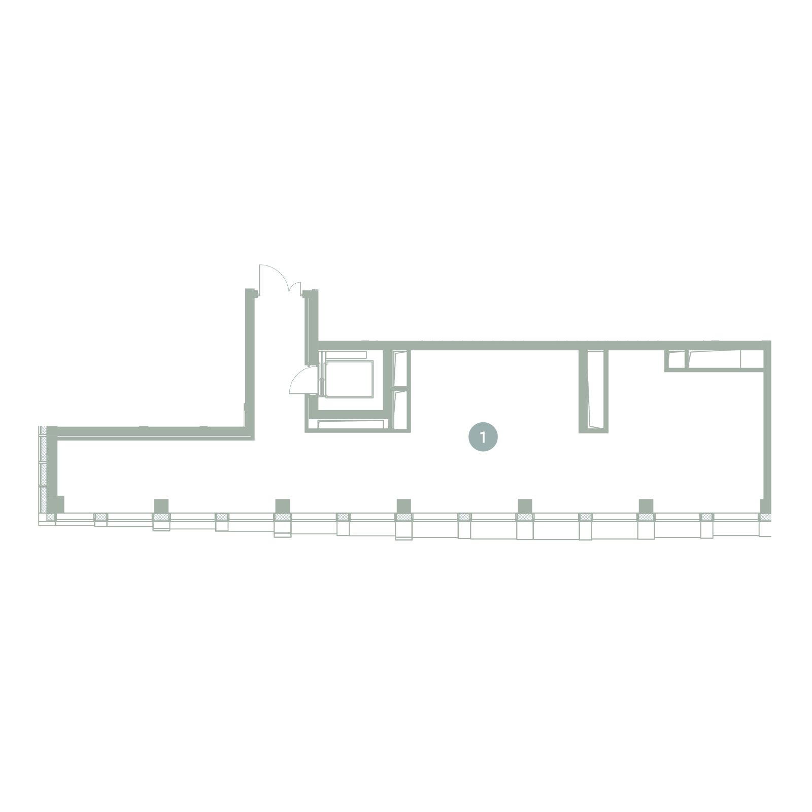 Планировка: студия, 77,3 м²