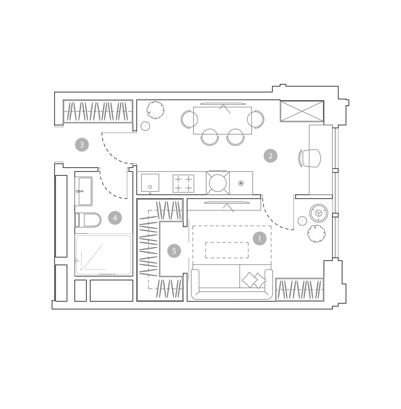 Планировка: 1-комнатная квартира, 32,6 м²