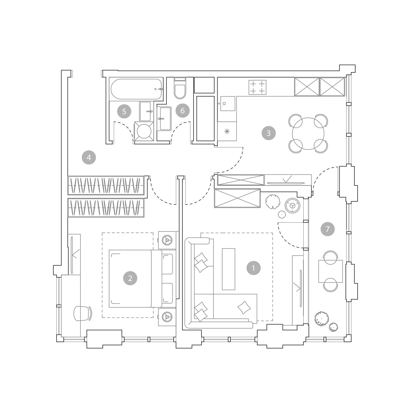 Планировка: 2-комнатная квартира, 64,1 м²