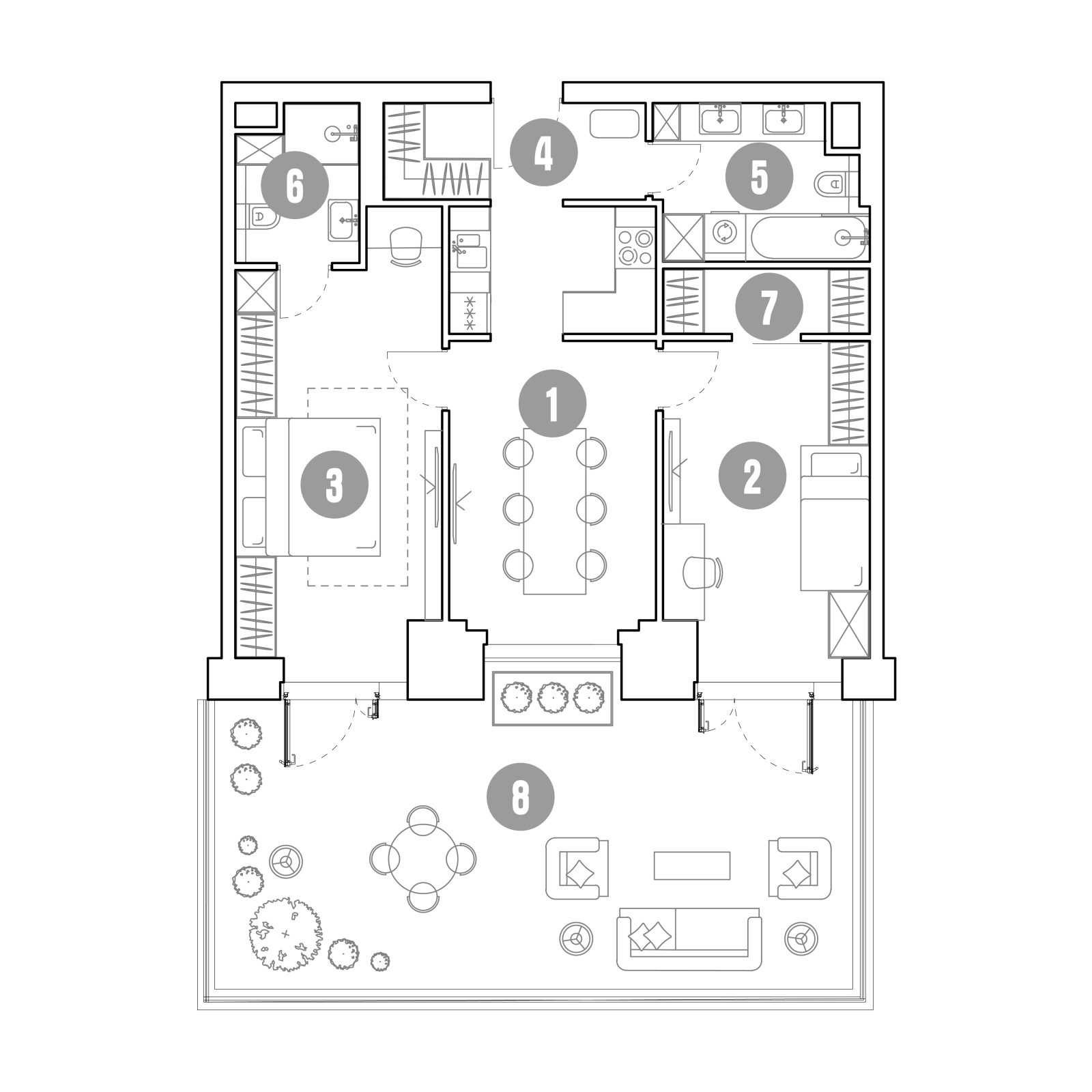 Планировка: 3-комнатная квартира, 109,4 м²