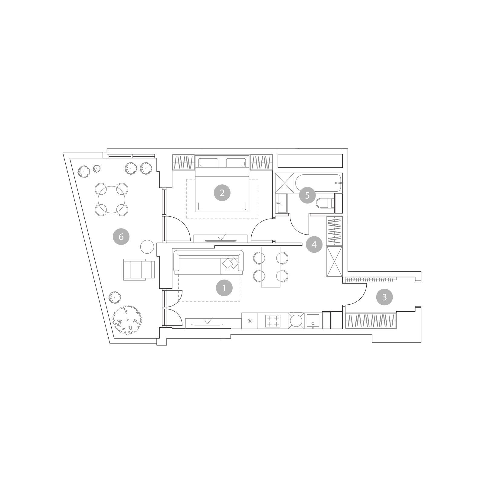 Планировка: 2-комнатная квартира, 48,2 м²