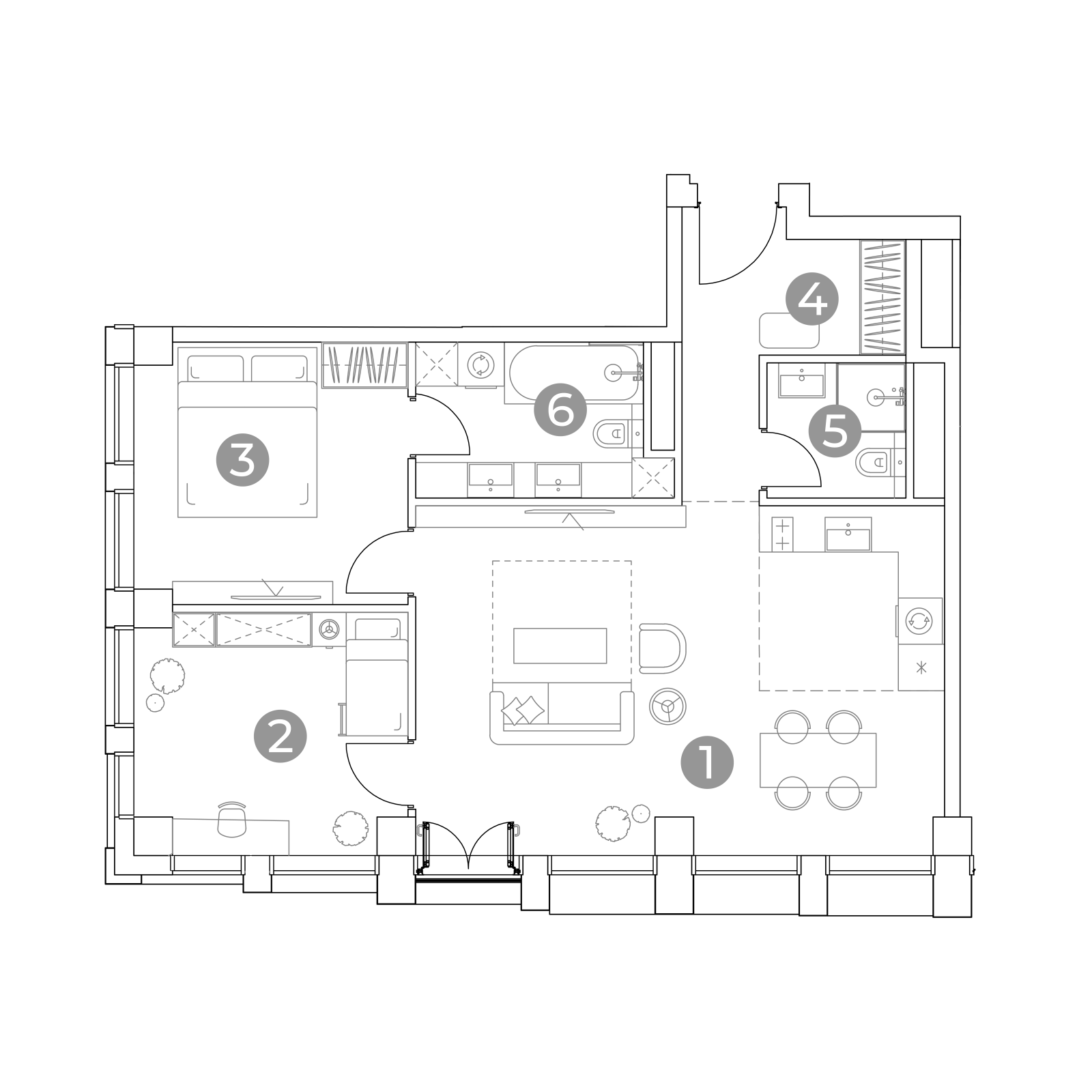 Планировка: 3-комнатная квартира, 69,3 м²