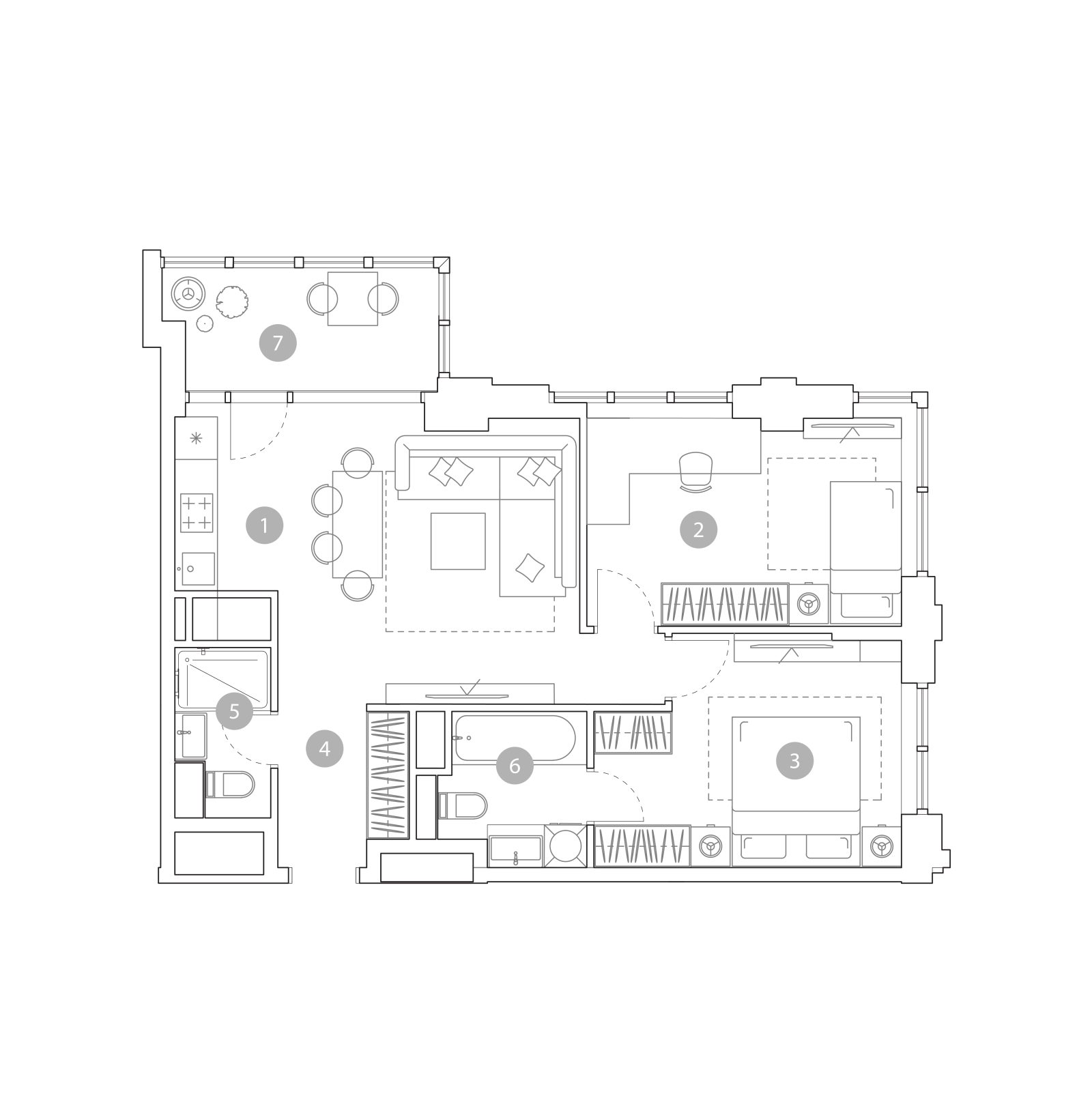 Планировка: 3-комнатная квартира, 63,2 м²