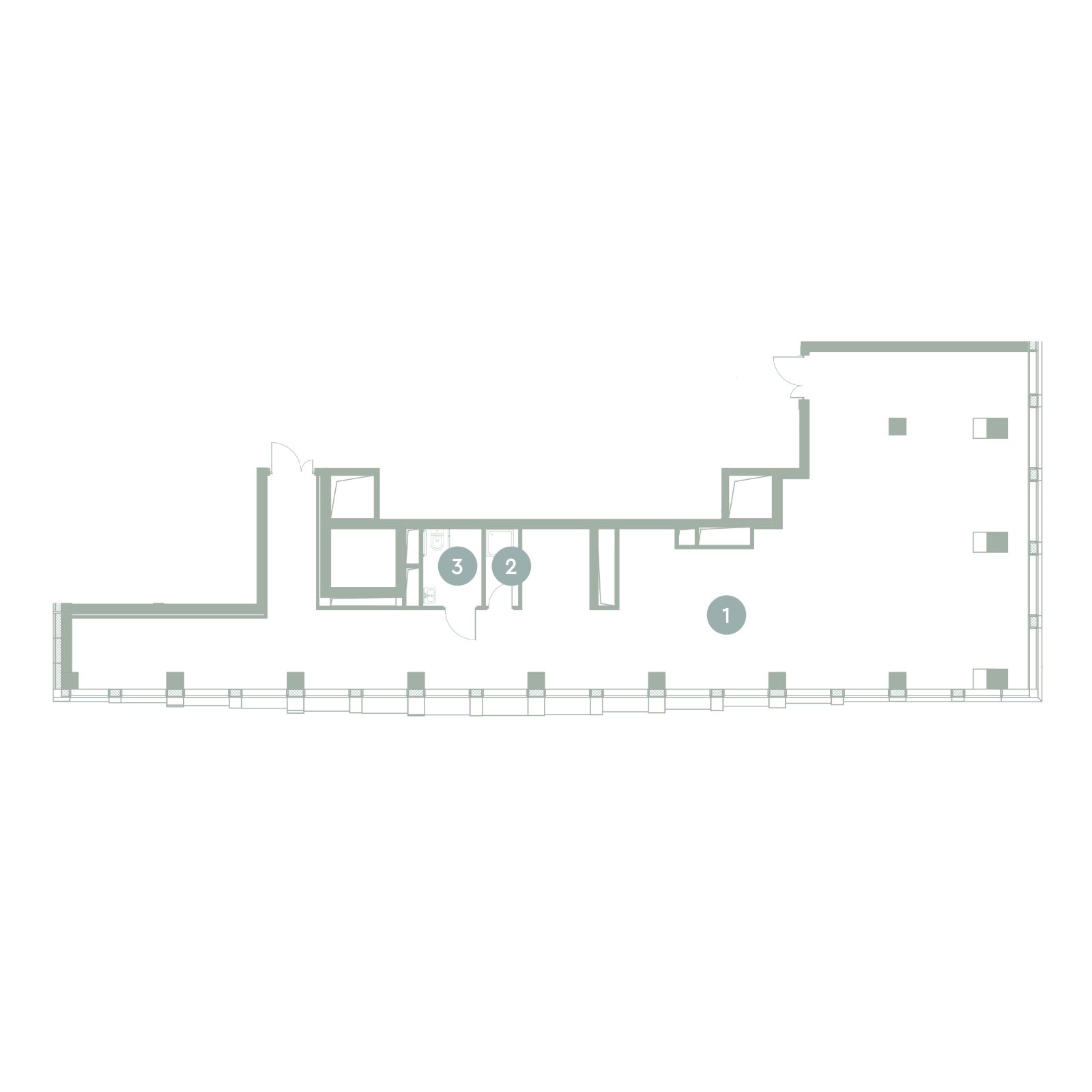 Планировка: студия, 145,9 м²