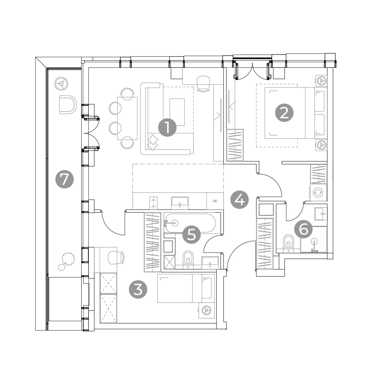 Планировка: 3-комнатная квартира, 70,2 м²